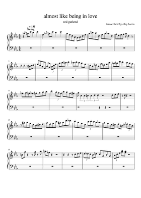 Almost Like Being In Love By Frank Sinatra Free Sheet Music Download Pdf Or Print On Musescore Com
