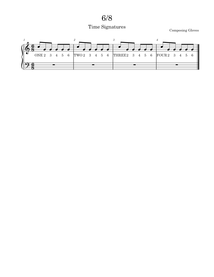68timesignatures Sheet music for Piano (Solo)