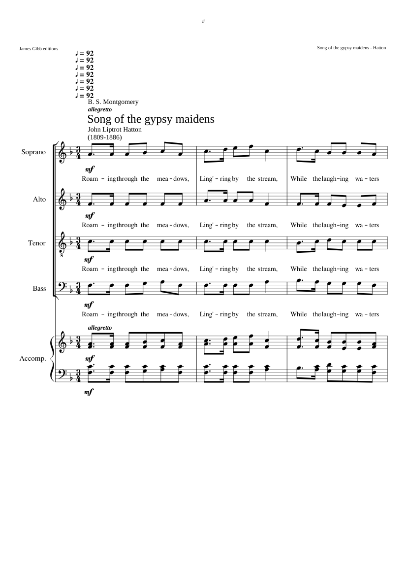 Song of the gypsy maidens