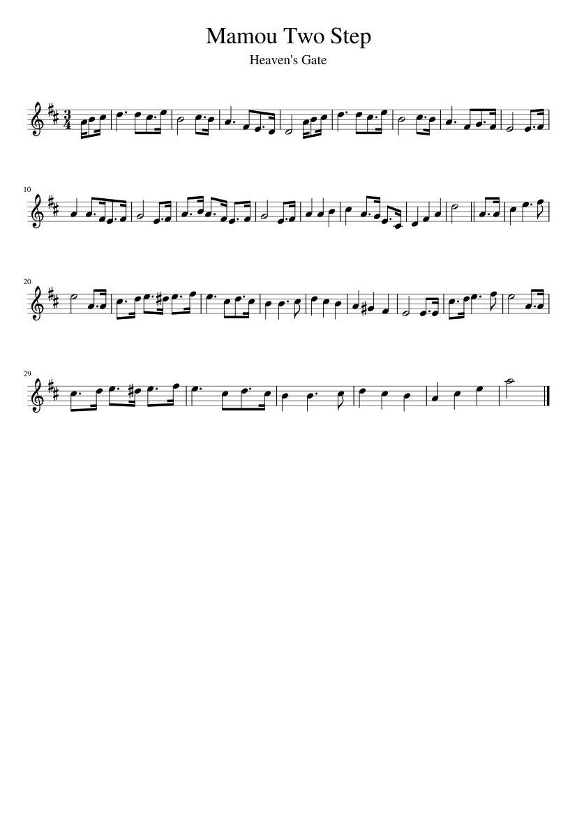 Cajun 2-step – Misc tunes Sheet music for Piano (Solo) Easy