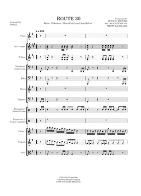 Route 30 - Pokemon HGSS Sheet music for Piano, Trombone, Tuba
