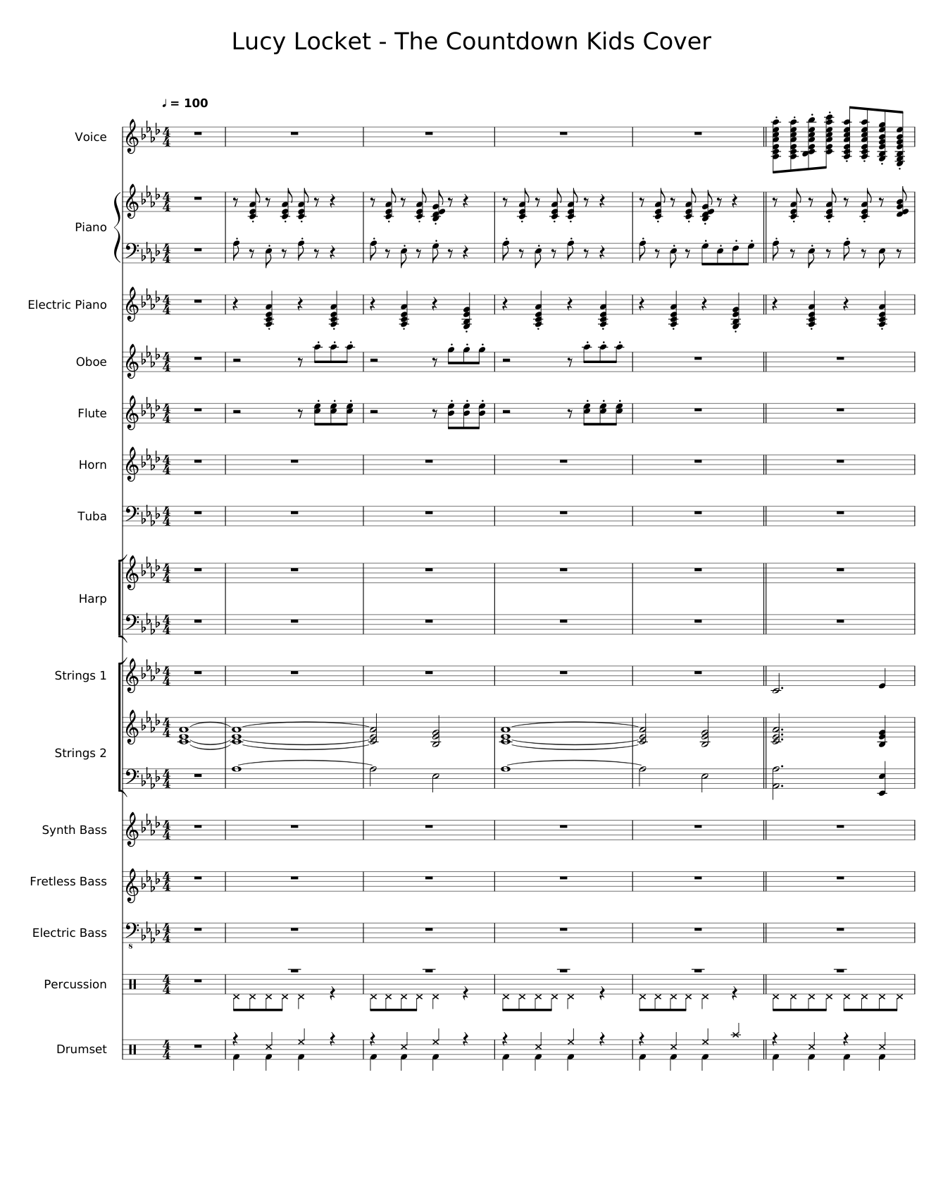 Lucy Locket - The Countdown Kids Cover Sheet music for Piano, Tuba ...