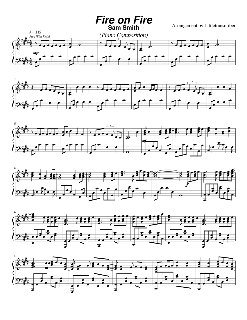 Fire On Fire Sheet Music For Piano Solo Musescore Com This online version of the current children's songbook makes it easy to learn and share this music anytime, anywhere. fire on fire sheet music for piano