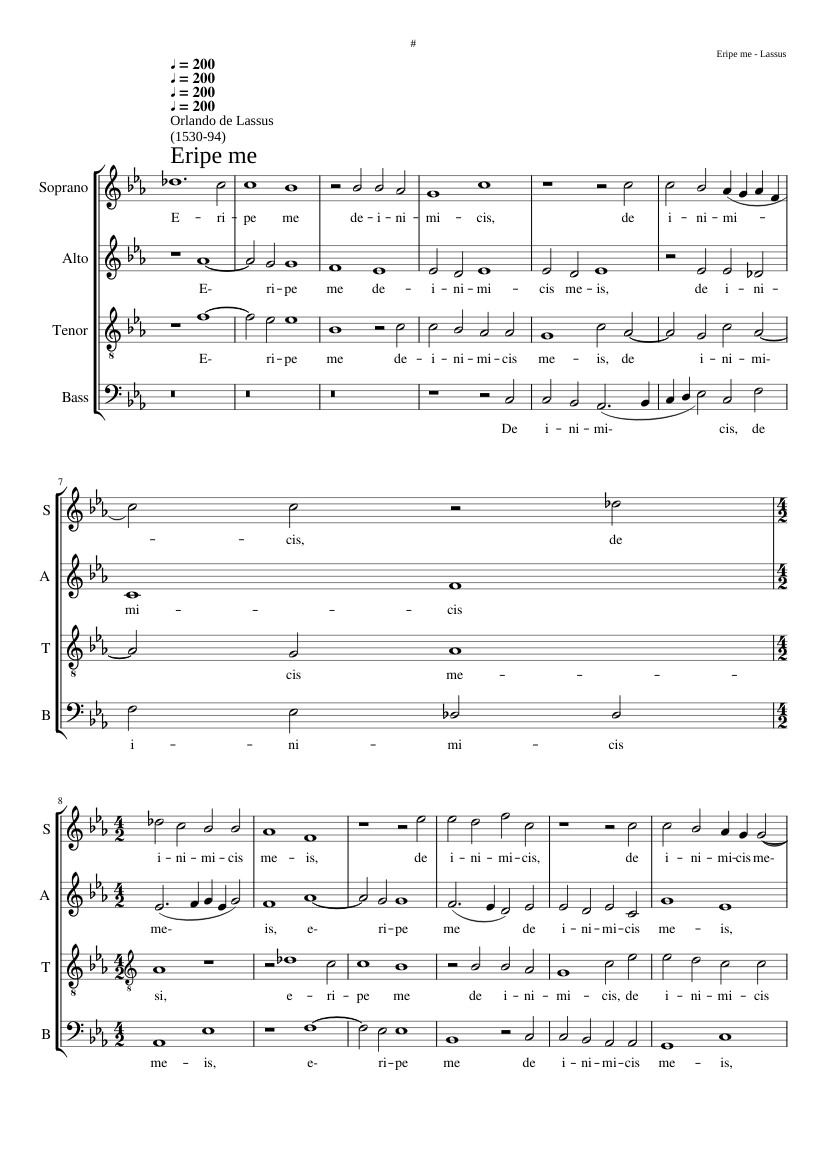 Eripe me (one of 3 settings)