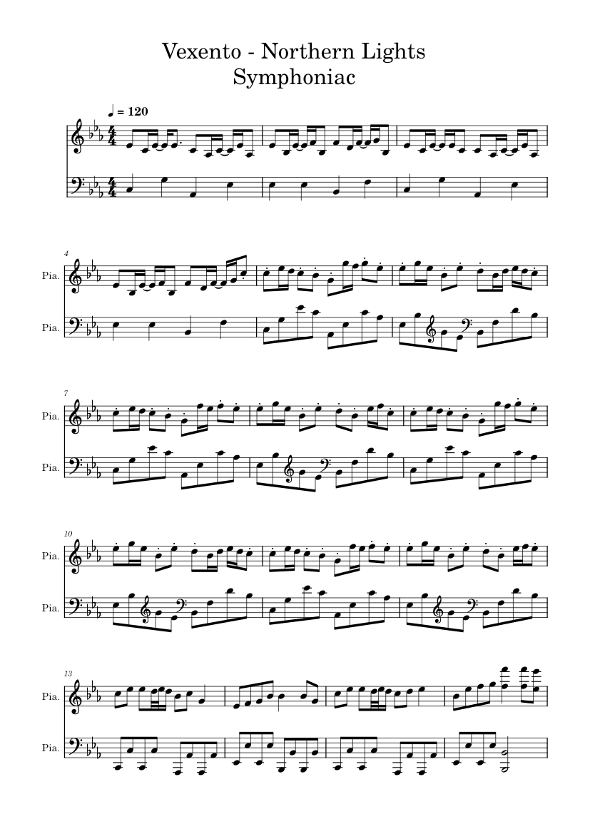 Vexento - Northern Lights Sheet music for Piano (Solo) | Musescore.com