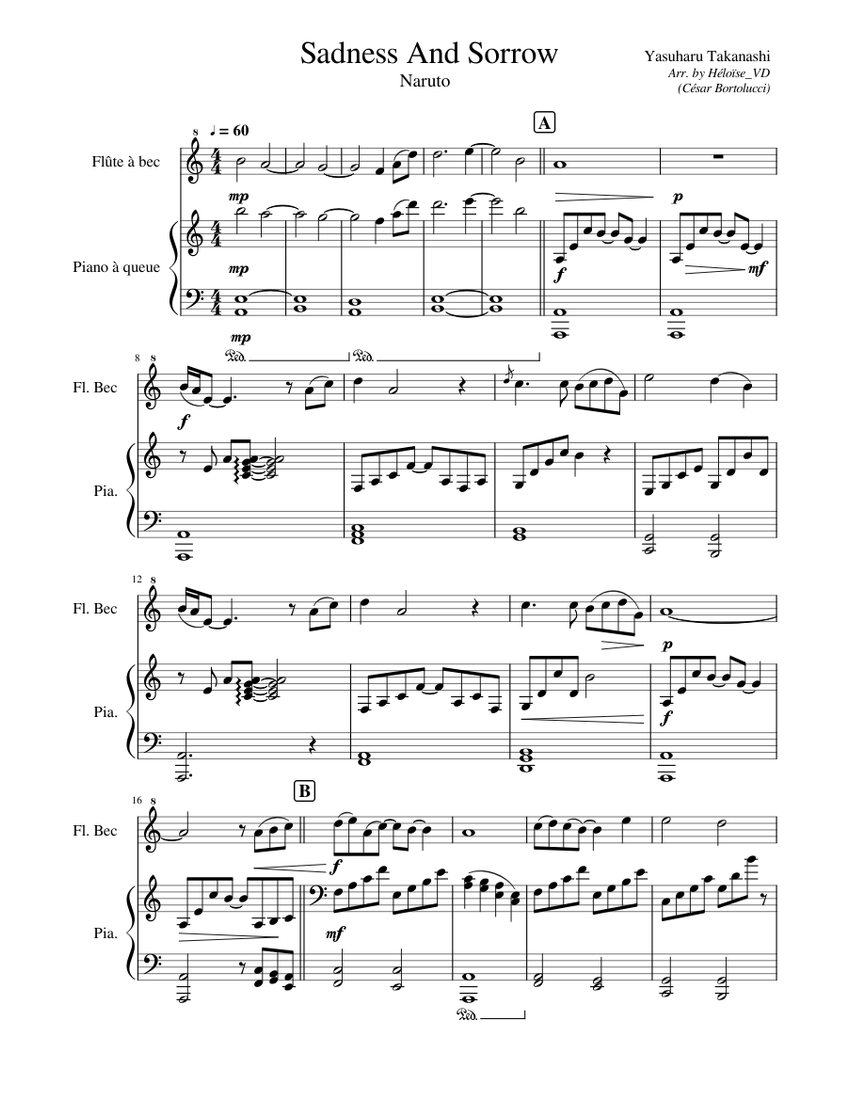 Naruto MORNING Recorder Sheet music Notes Tutorial Easy Music