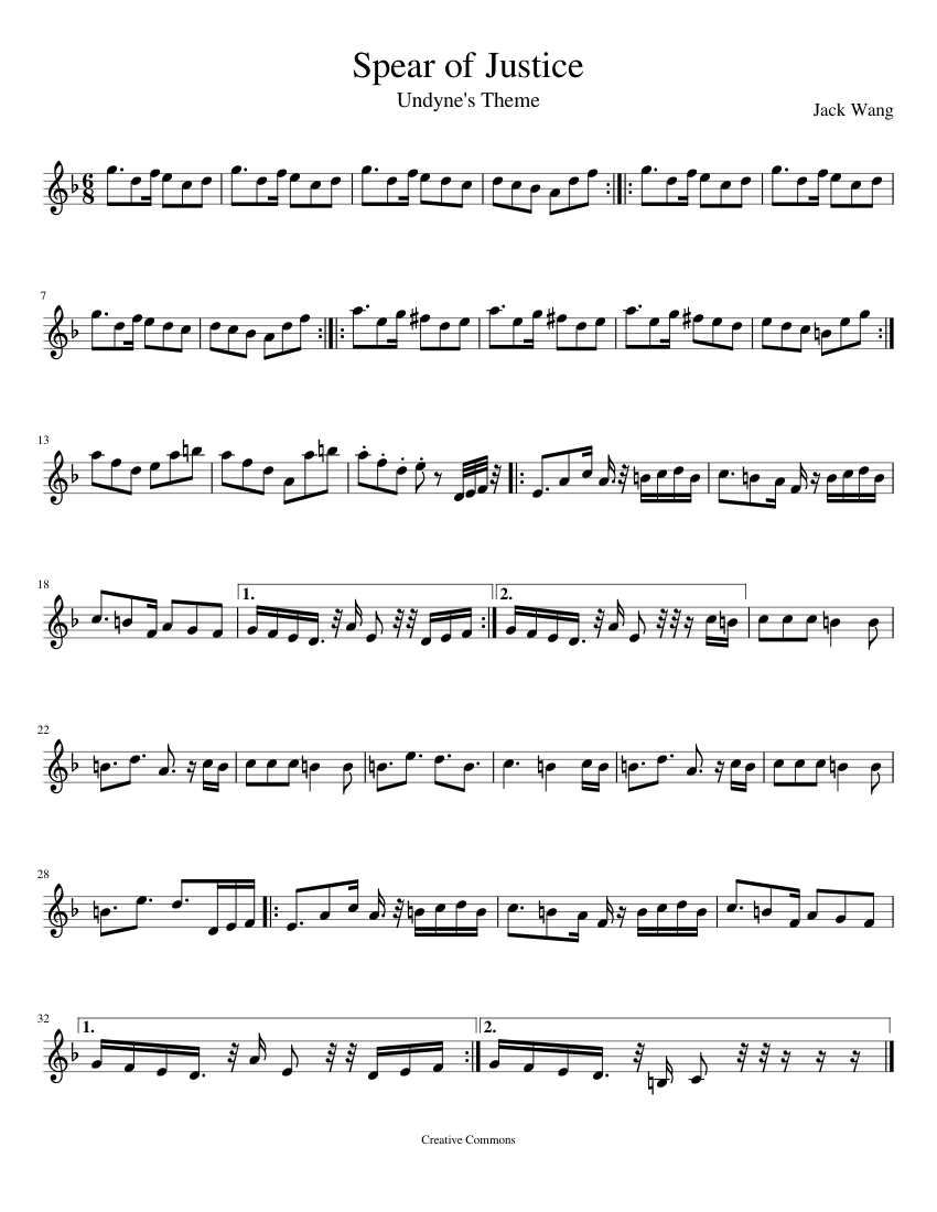Undyne The Undying Sheet Music