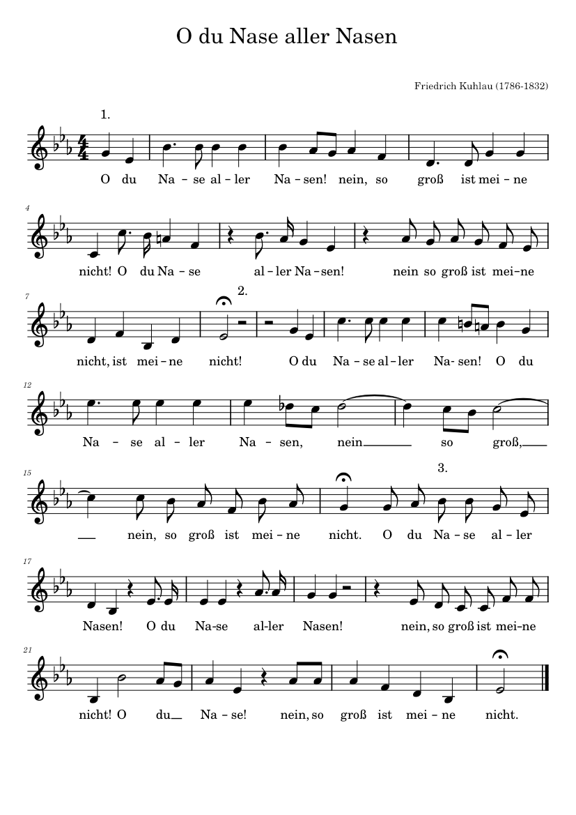 O du Nase aller Nasen