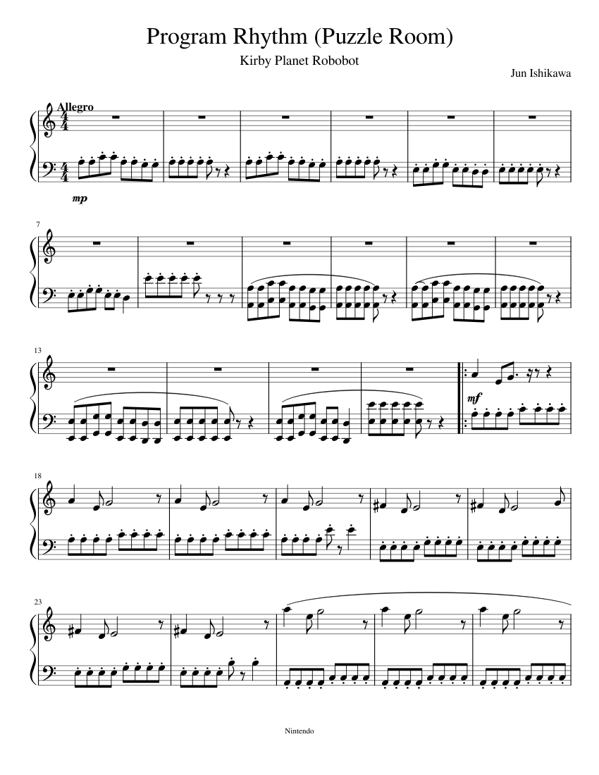 Program Rhythm Sheet music for Piano (Solo) | Musescore.com