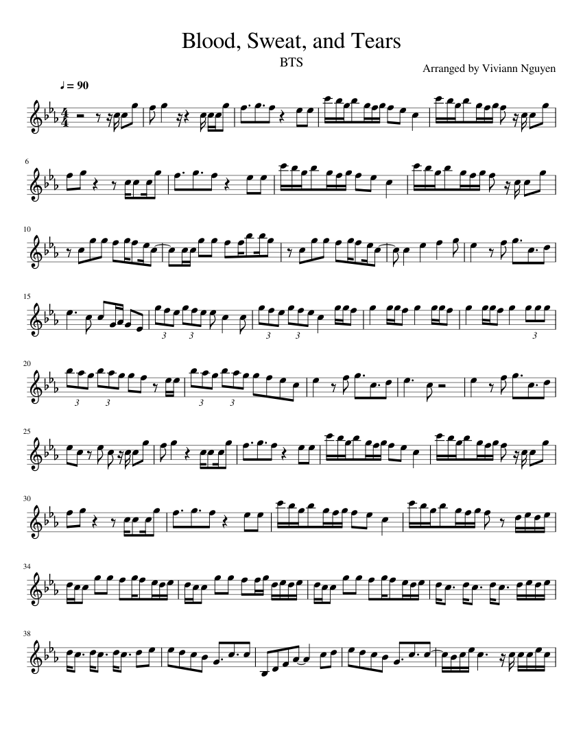 Blood Sweat and Tears Sheet music for Piano (Solo) Easy | Musescore.com