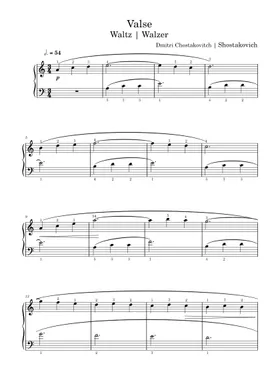 Free Waltz by Dmitri Shostakovich sheet music