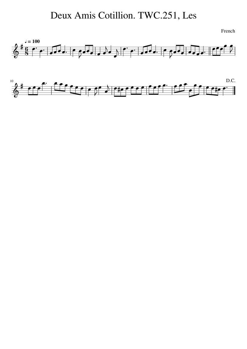 Deux Amis Cotillion. TWC.251 Les