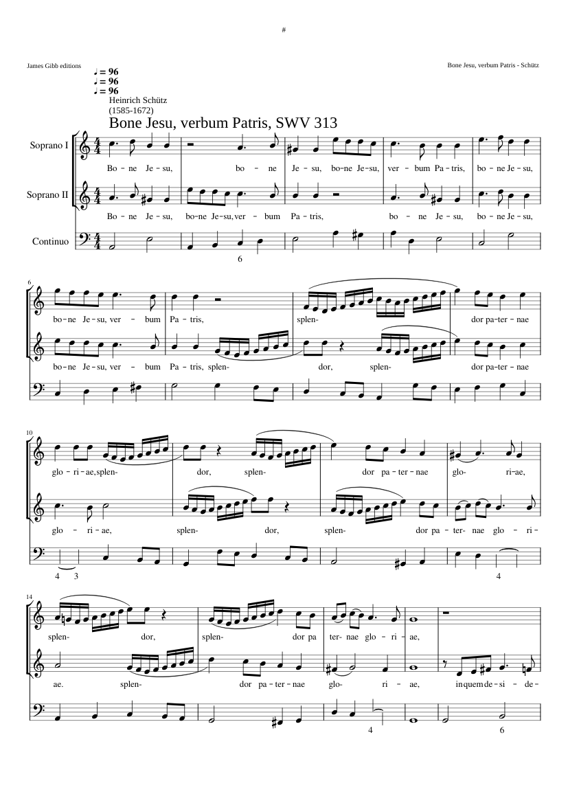 Bone Jesu verbum Patris SWV 313