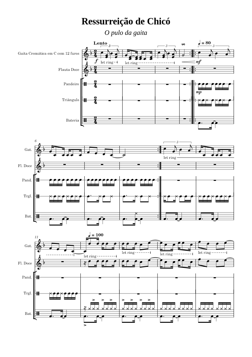 Lugar Secreto - Piano e bateria Sheet music for Piano, Drum group (Mixed  Quartet)