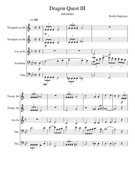 Tower of Death (Dragon quest V) – Koichi Sugiyama Sheet music for Trombone,  Flute, Oboe, Bassoon & more instruments (Mixed Ensemble)