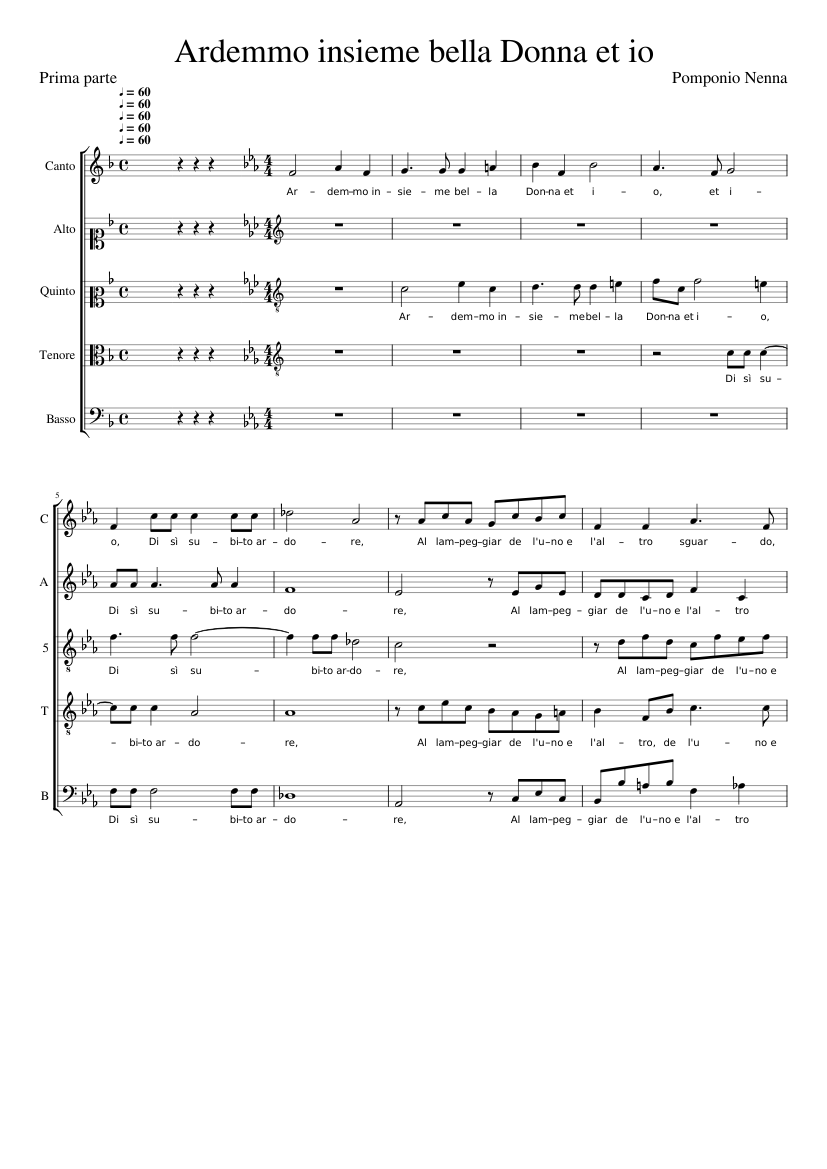 Ardemmo insieme bella Donna et io