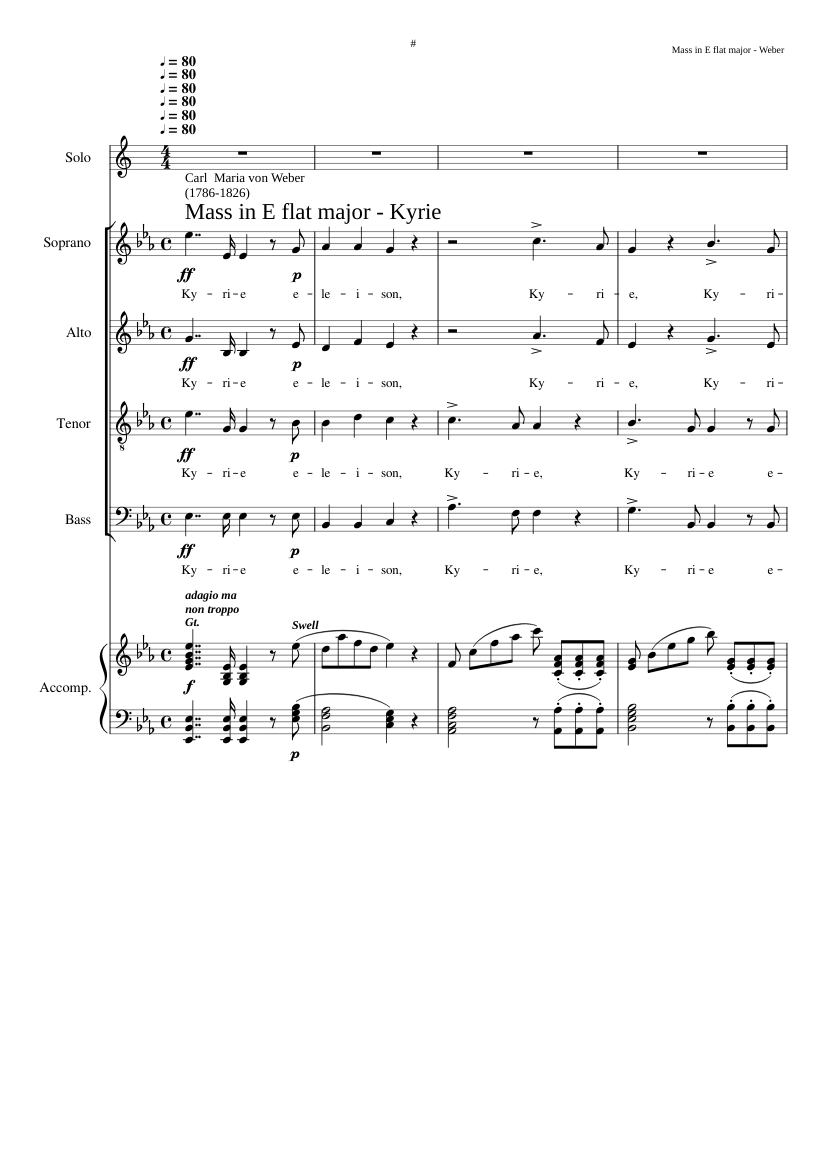 Mass in E flat major