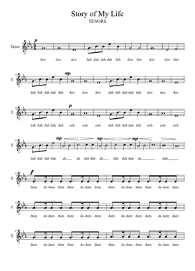 Free Story Of My Life by One Direction sheet music | Download PDF or print  on Musescore.com