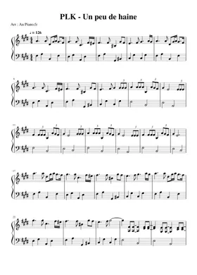 Free Un Peu De Haine by PLK sheet music | Download PDF or print on  Musescore.com