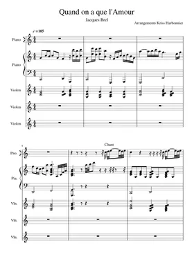 Free Quand On N'a Que L'amour by Jacques Brel sheet music | Download PDF or  print on Musescore.com