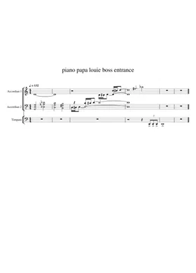 Papa Louie: Floor 2 OST Sheet music for Timpani, Bass guitar (Mixed Duet)