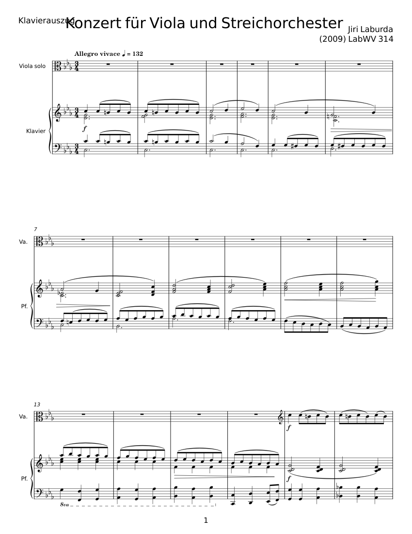 Spartito Concerto Per Viola E Pianoforte In Sol Maggiore - Violakonzert G-dur Klavierauszug - Foto 10