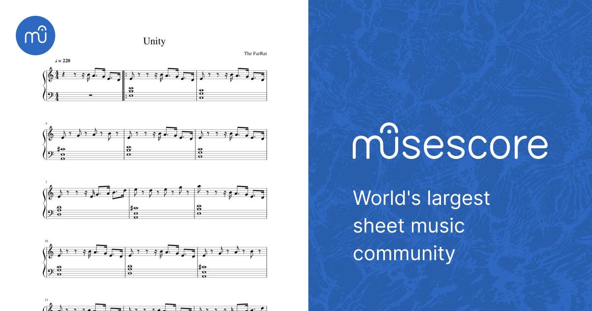 Unity Sheet music for Piano Solo Easy Musescore