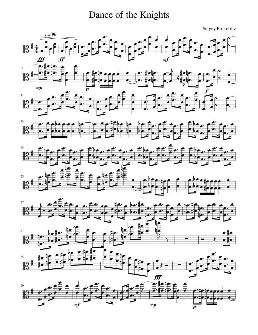 Dance of the Knights Sheet music for Violin (Solo) | Musescore.com