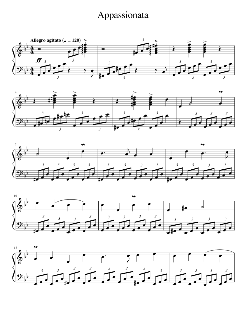 Appassionata Sheet music for Piano (Solo)