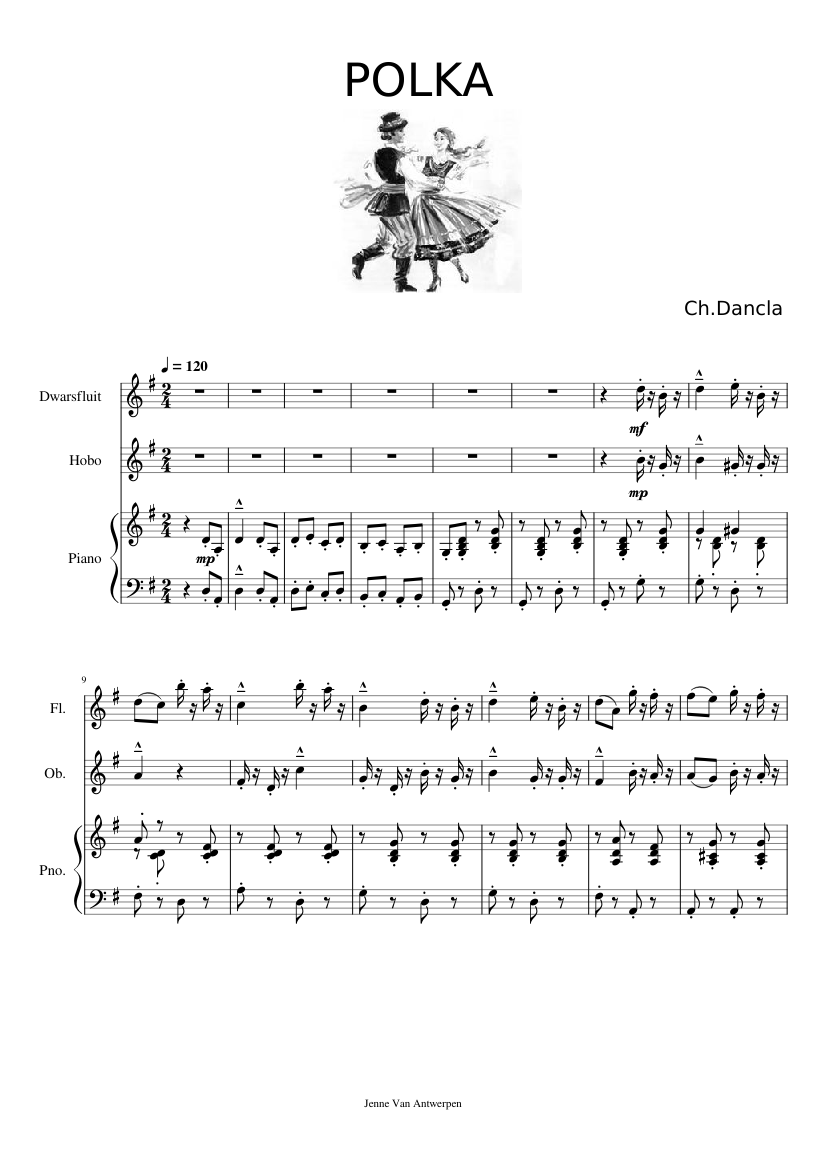 POLKA Sheet music for Piano, Flute, Oboe (Mixed Trio) | Musescore.com
