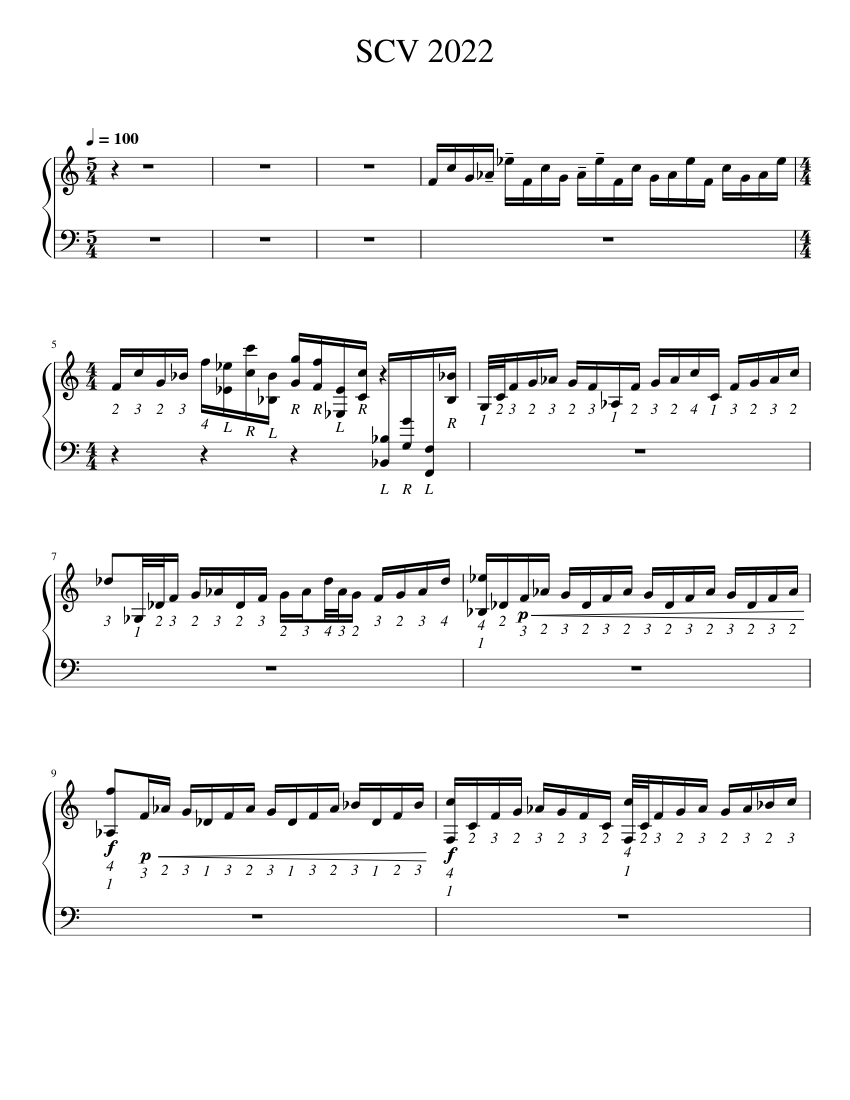 [WIP] SCV 2022 Marimba Sheet music for Marimba (Solo) | Musescore.com