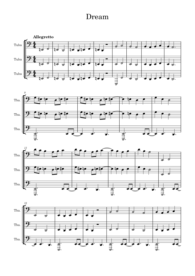 sad violin spongbob tuba fanfare Sheet music for Tuba (Mixed Trio)