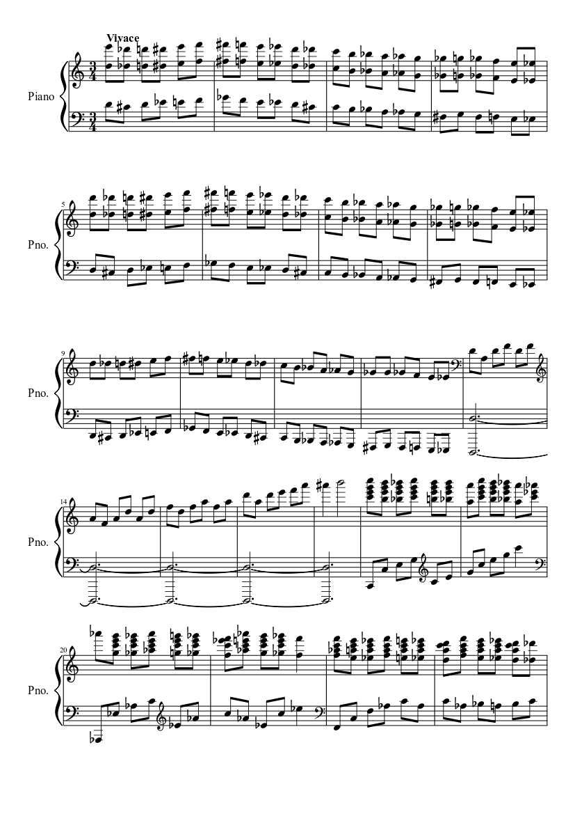Exogenisis Symphony Part 2 (Cross Pollination) Sheet music for Piano (Solo)  | Musescore.com