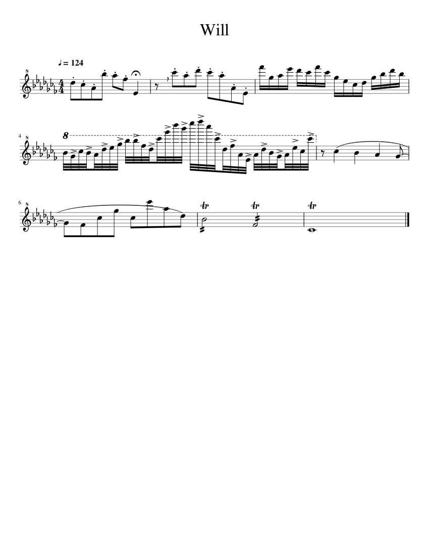 Piccolo Sheet music for Flute piccolo (Solo) | Download and print in