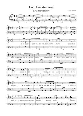 Free Lucio Battisti sheet music | Download PDF or print on Musescore.com