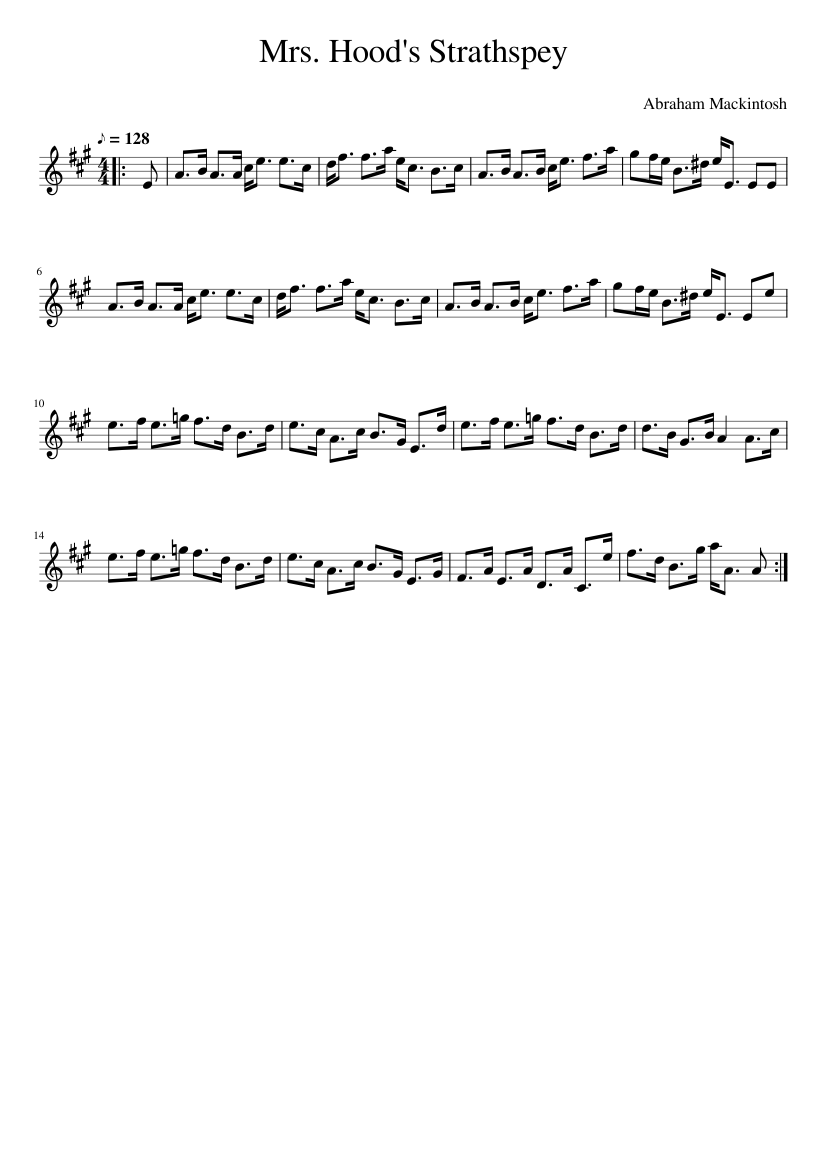 Mrs. Hood's Strathspey