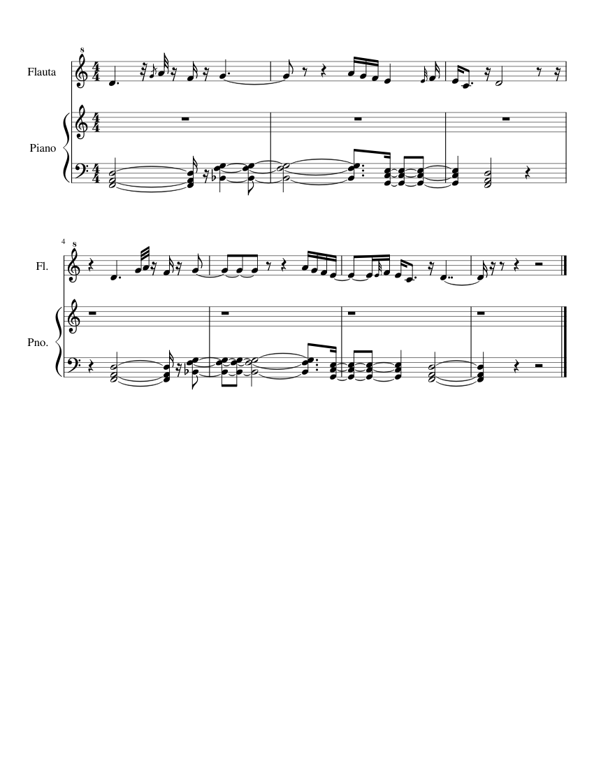 Mask off instrumental Sheet music for Piano, Flute (Solo) | Musescore.com