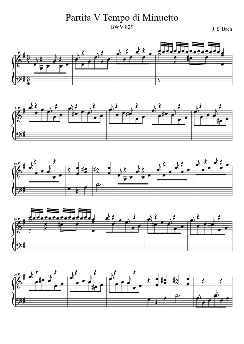 Partita in G major BWV 829