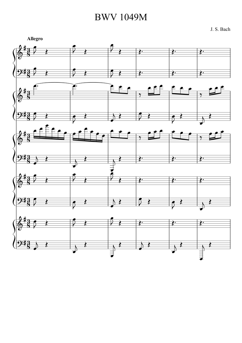 Brandenburg Concerto No.4 in G major BWV 1049