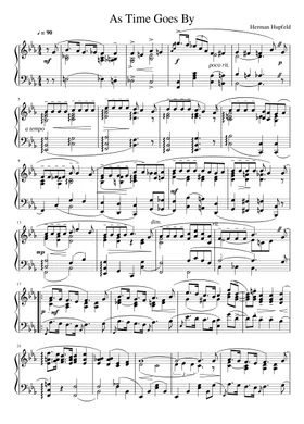 as time goes by by Herman Hupfeld free sheet music | Download PDF or print  on Musescore.com