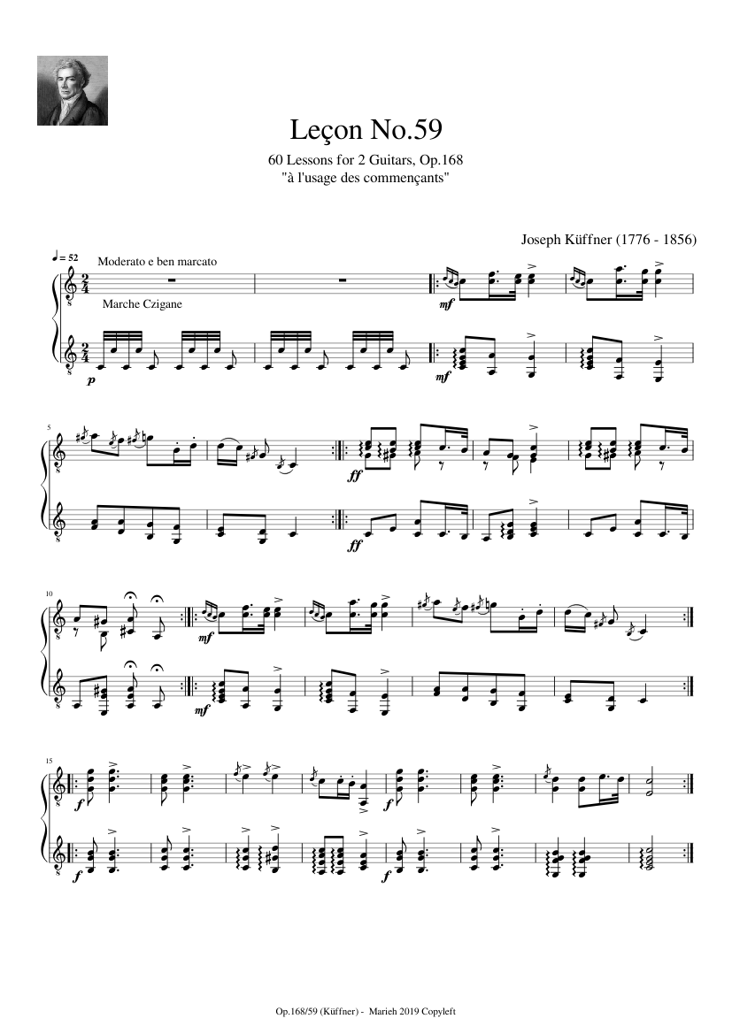 60 Lessons for 2 Guitars Op.168