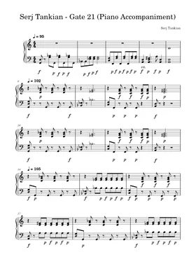 Free Gate 21 by Serj Tankian sheet music | Download PDF or print on  Musescore.com