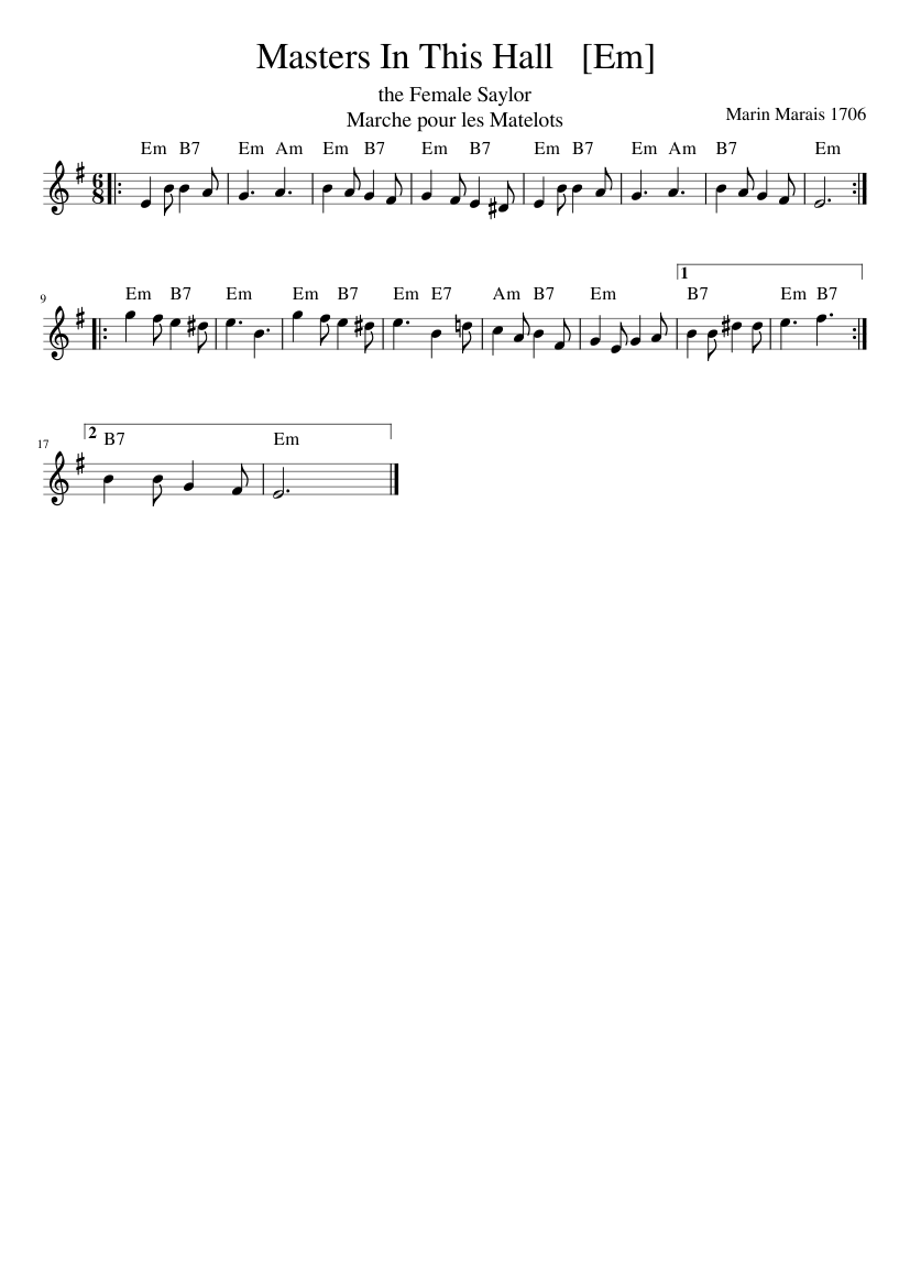 Masters in This Hall