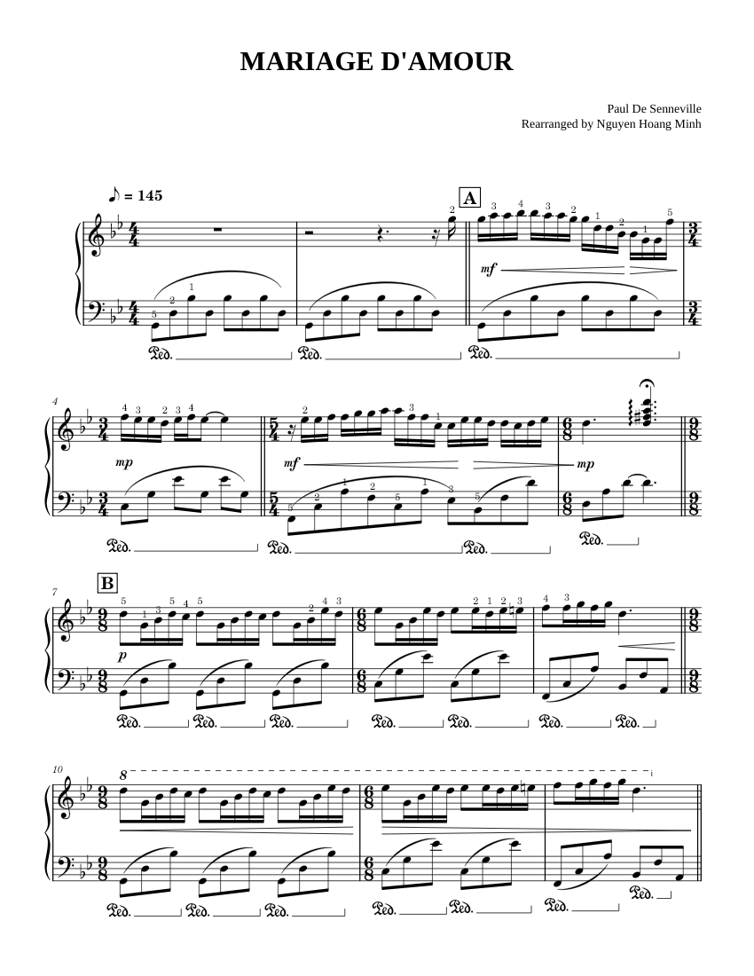 愛の結婚 – クラシック音楽 楽譜 ピアノ (ソロ) | MuseScore.com