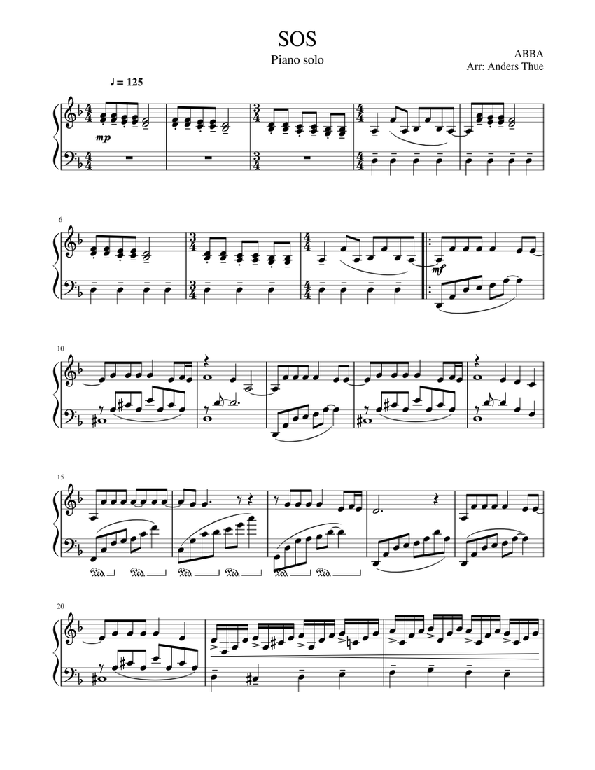 SOS Sheet music for Piano (Solo) | Musescore.com