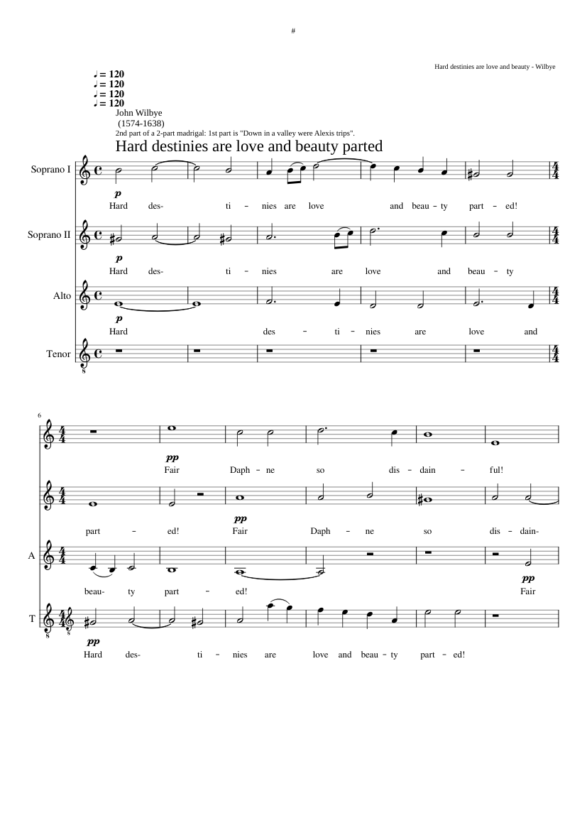 Hard destinies are love and beauty parted