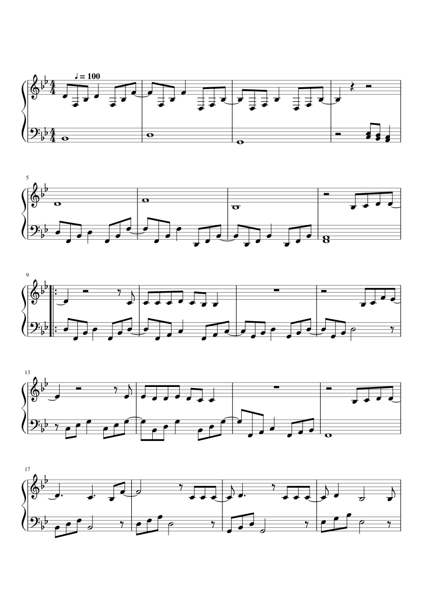 Beautiful Crush Sheet music for Piano (Solo) | Musescore.com