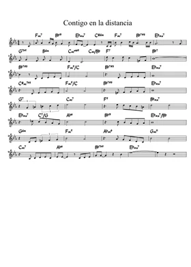 Free Contigo En La Distancia Luis sheet music | Download or print on Musescore.com