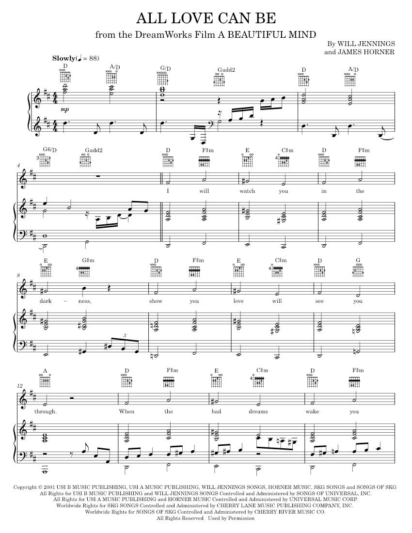 Play Official version of All love can be Sheet Music by Charlotte ...