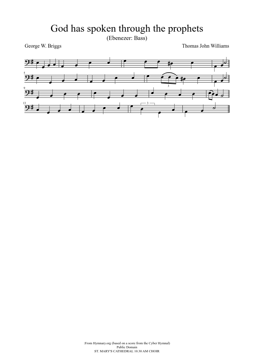 Ebenezer: Bass